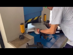 পোল্যান্ড গ্রাহকের জন্য স্টেইনলেস স্টিলের বক্স কভার কর্নার তৈরির মেশিন